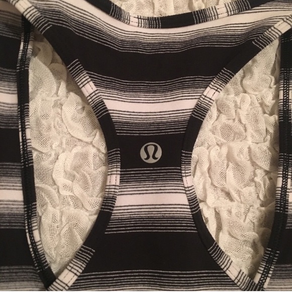 Lululemon Black and White Racer Tank Top - Picture 7 of 7